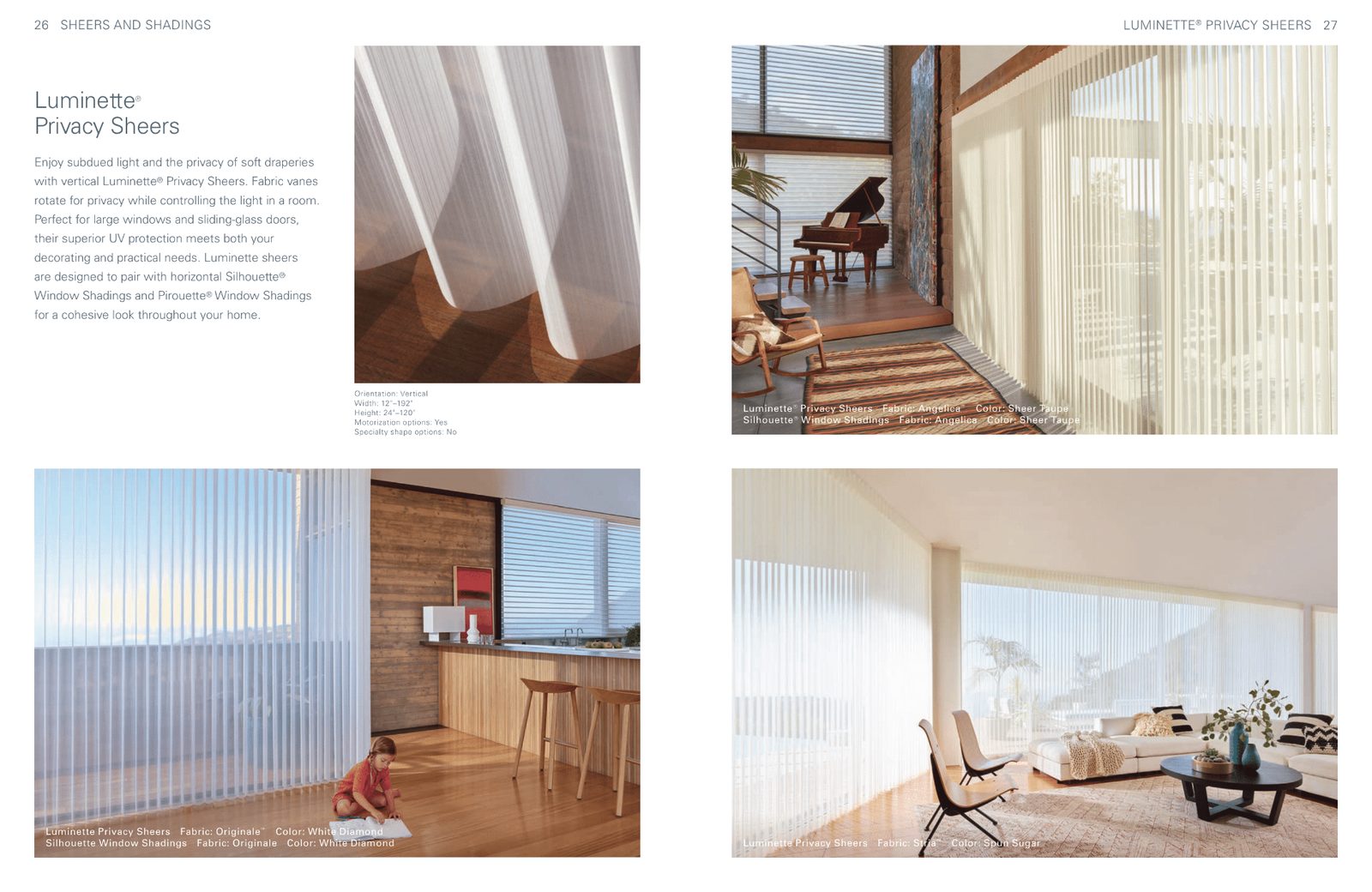 Skyline Gliding Window Panels - Sleek vertical panels perfect for patios