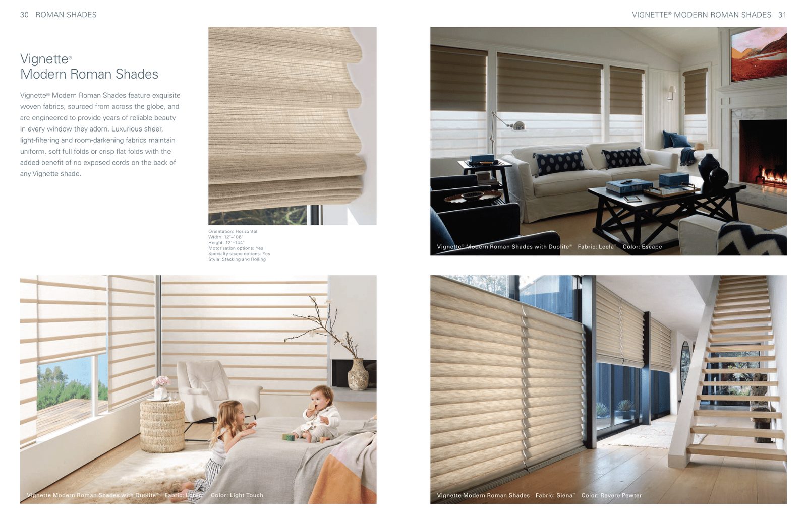 Designer Roller Shades - Classic roller shades in designer fabrics