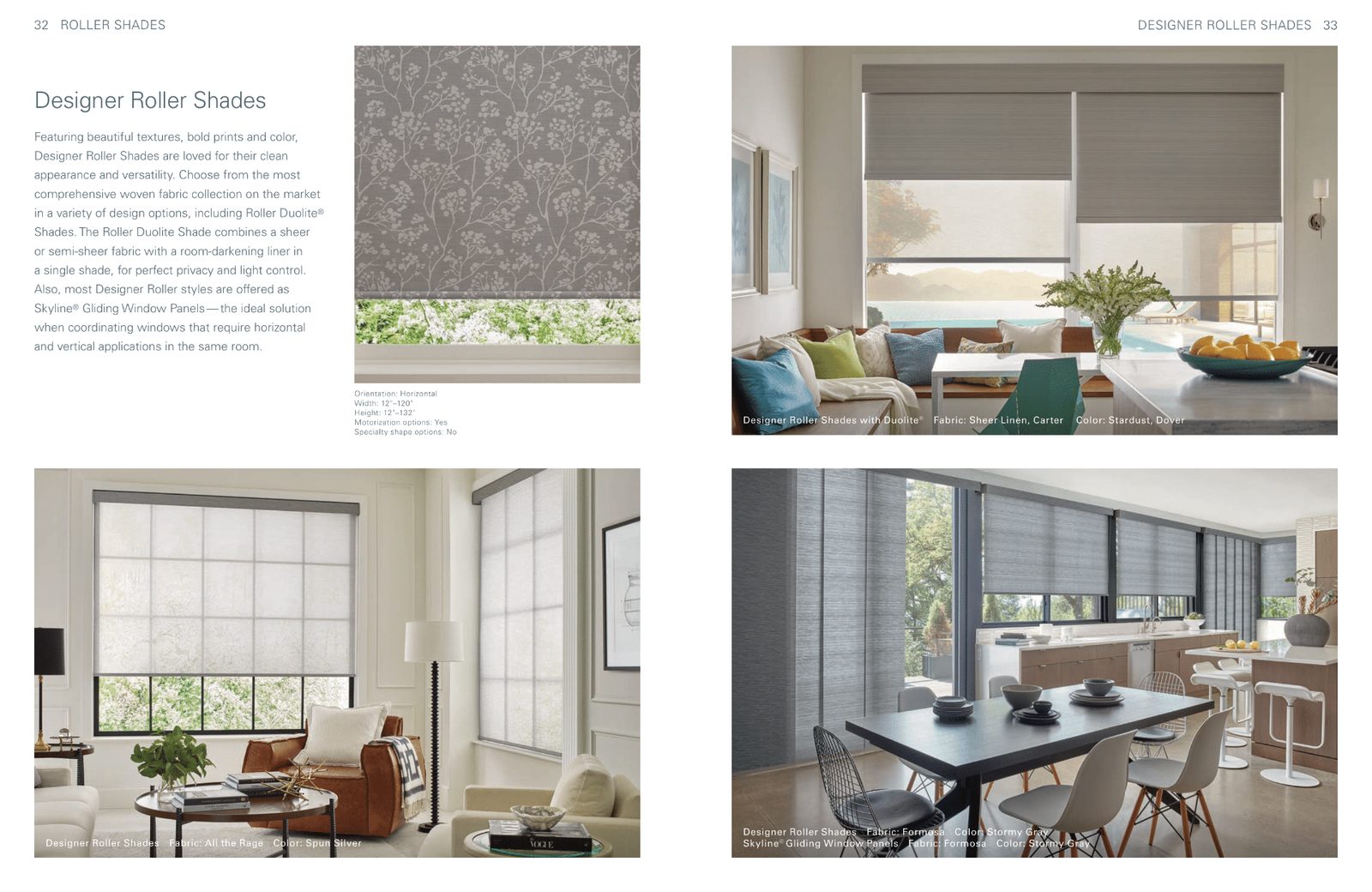 Roller Shade Fabric Options - Extensive fabric collection for custom roller shades