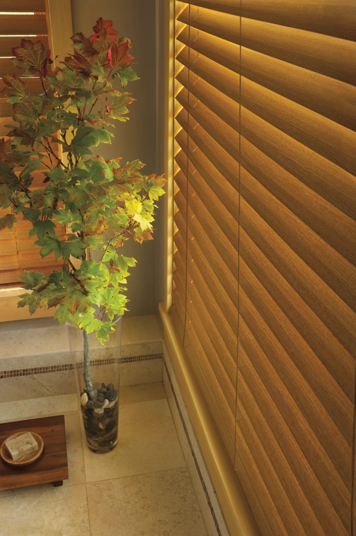 Faux wooden blinds